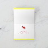 Red Lobster Yellow Custom Thank You Note Dankeskarte (Innenseite)