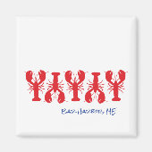 Red Lobsters Blue Custom Location White Preppy Magnet (Vorne)