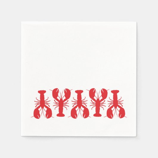 Red Lobsters Coastal Beach Ocean Fun Serviette (Vorderseite)