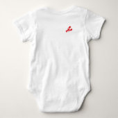 Red Lobsters Preppy Coastal Location Fun Baby Baby Strampler (Rückseite)