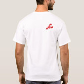 Red Lobsters White Blue Custom Location Text T-Shirt (Rückseite)