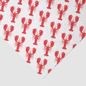 Red Lobsters White Gift Wrap Preppy Maine Fun Seidenpapier (Detail)