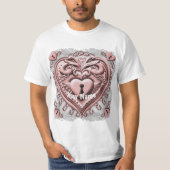 Red lock Heart T - Shirt (Vorderseite)
