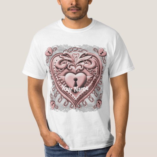 Red lock Heart T - Shirt (Vorderseite)