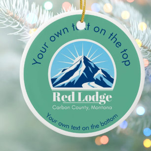 Red Lodge Carbon Landkreis Montana Skigebiet Keramik Ornament