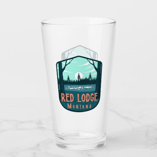 Red Lodge Lake Scene Glas (Vorderseite)