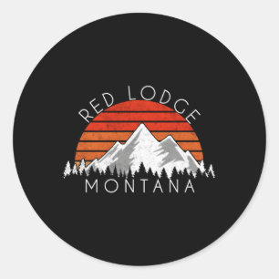 Red Lodge Montana heruntergewirtschaftet Runder Aufkleber