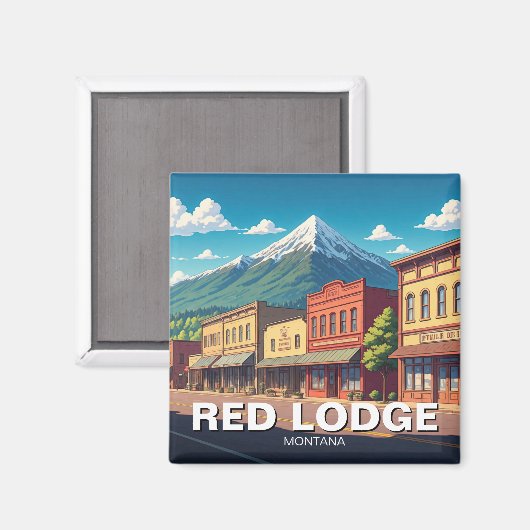 Red Lodge Montana Magnet (Vorderseite/Rückseite)