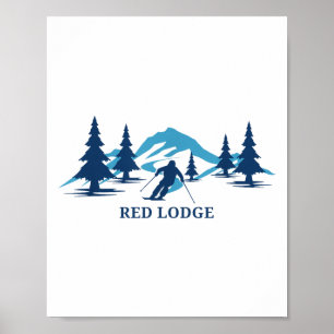 Red Lodge Montana Ski Resort Skifahren _1 Poster
