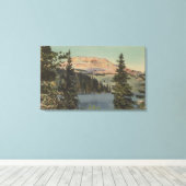 Red Lodge, MT - Aussicht auf den Bärzahnsee & Butt Leinwanddruck (Insitu (Holzboden))