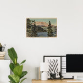 Red Lodge, MT - Aussicht auf den Bärzahnsee & Butt Poster (Heimbüro)