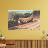 Red Lodge, MT - Blick auf die Mae West Curve Leinwanddruck (Insitu (Wohnzimmer))