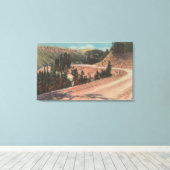 Red Lodge, MT - Blick auf die Mae West Curve Leinwanddruck (Insitu (Holzboden))