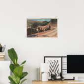 Red Lodge, MT - Blick auf die Mae West Curve Poster (Heimbüro)