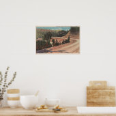 Red Lodge, MT - Blick auf die Mae West Curve Poster (Küche)