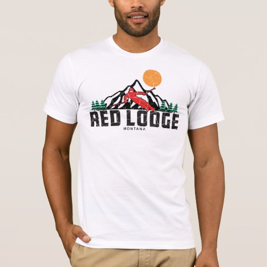 Red Lodge Ski Sunset T - Shirt (Vorderseite)