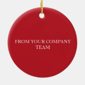 Red Logo Company Holiday Ornament (Hinten)