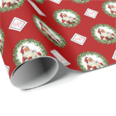 Red Logo Weihnachtsgeschenke Mustergesellschaft W Geschenkpapier (Rolleneckpunkt)