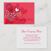 Red Lollipop Candy Shop Bakery Business Card Visitenkarte (Vorne/Hinten)