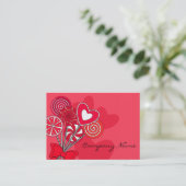 Red Lollipop Candy Shop Bakery Business Card Visitenkarte (Stehend Vorderseite)