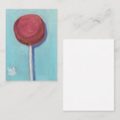 Red Lollipop Mitteilungskarte (Vorne/Hinten)