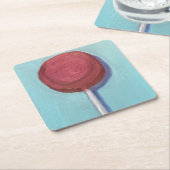 Red Lollipop Rechteckiger Pappuntersetzer (angewinkelt)