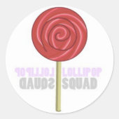 Red Lollipop Runder Aufkleber (Vorderseite)