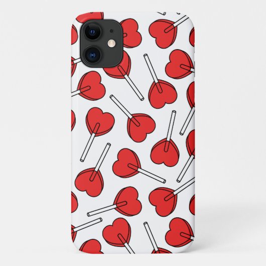 Red Lollipops, Heart Lollipops, Lollipop Pattern Case-Mate iPhone Hülle (Rückseite)