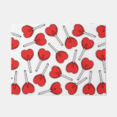 Red Lollipops, Heart Lollipops, Lollipop Pattern Fußmatte (Vorderseite)