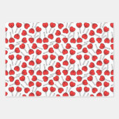 Red Lollipops, Heart Lollipops, Lollipop Pattern Geschenkpapier Set (Vorderseite 3)