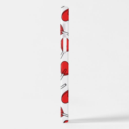 Red Lollipops, Heart Lollipops, Lollipop Pattern iPhone Hülle (Linke Seite)