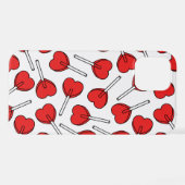Red Lollipops, Heart Lollipops, Lollipop Pattern iPhone Hülle (Rückseite (Horizontal))