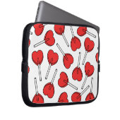 Red Lollipops, Heart Lollipops, Lollipop Pattern Laptopschutzhülle (Vorne Rechts)