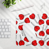 Red Lollipops, Heart Lollipops, Lollipop Pattern Mousepad