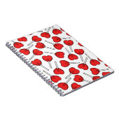 Red Lollipops, Heart Lollipops, Lollipop Pattern Notizblock (Rechte Seite)