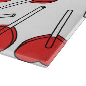 Red Lollipops, Heart Lollipops, Lollipop Pattern Schneidebrett (Ecke)