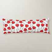 Red Lollipops, Heart Lollipops, Lollipop Pattern Seitenschläferkissen (Rückseite)