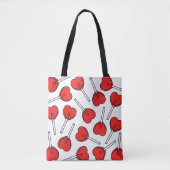 Red Lollipops, Heart Lollipops, Lollipop Pattern Tasche (Vorderseite)