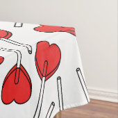 Red Lollipops, Heart Lollipops, Lollipop Pattern Tischdecke (Beispiel)