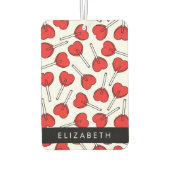 Red Lollipops, Heart Lollipops, Lolly, Your Name Autolufterfrischer (Rückseite)