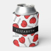Red Lollipops, Heart Lollipops, Lolly, Your Name Dosenkühler (Kanne Vorderseite)