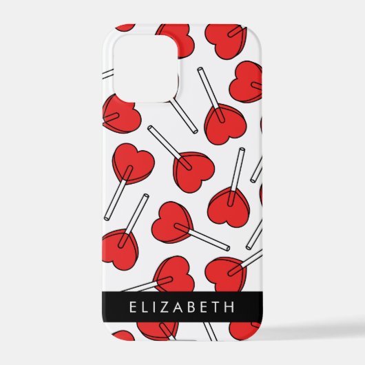 Red Lollipops, Heart Lollipops, Lolly, Your Name iPhone Hülle (Rückseite)
