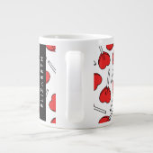 Red Lollipops, Heart Lollipops, Lolly, Your Name Jumbo-Tasse (Rückseite)
