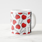 Red Lollipops, Heart Lollipops, Lolly, Your Name Jumbo-Tasse (Vorderseite Rechts)