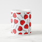 Red Lollipops, Heart Lollipops, Lolly, Your Name Jumbo-Tasse (Vorderseite)