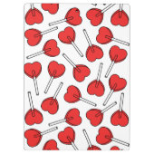 Red Lollipops, Heart Lollipops, Lolly, Your Name Klemmbrett (Rückseite)