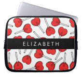Red Lollipops, Heart Lollipops, Lolly, Your Name Laptopschutzhülle (Vorderseite)