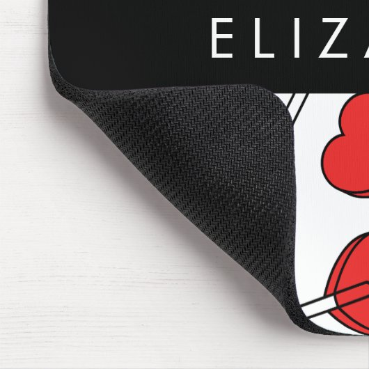 Red Lollipops, Heart Lollipops, Lolly, Your Name Mousepad (Ecke)