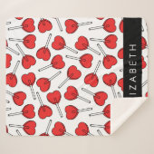 Red Lollipops, Heart Lollipops, Lolly, Your Name Sherpadecke (Vorderseite (Horizontal))
