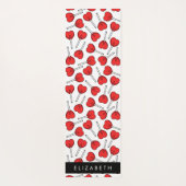 Red Lollipops, Heart Lollipops, Lolly, Your Name Yogamatte (Rückseite)